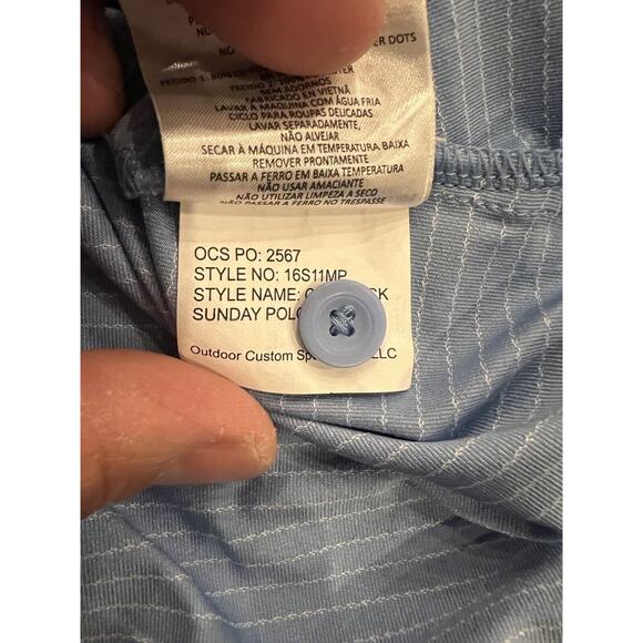 Columbia Mens Blue Polo Golf Athletic 1/4 Button Short Sleeve Shirt Size XL - Picture 6 of 10